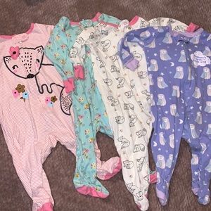 4 zipper footie pajamas
